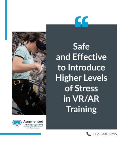 Safe and effective to introduce higher levels of stress in VR/AR training article image